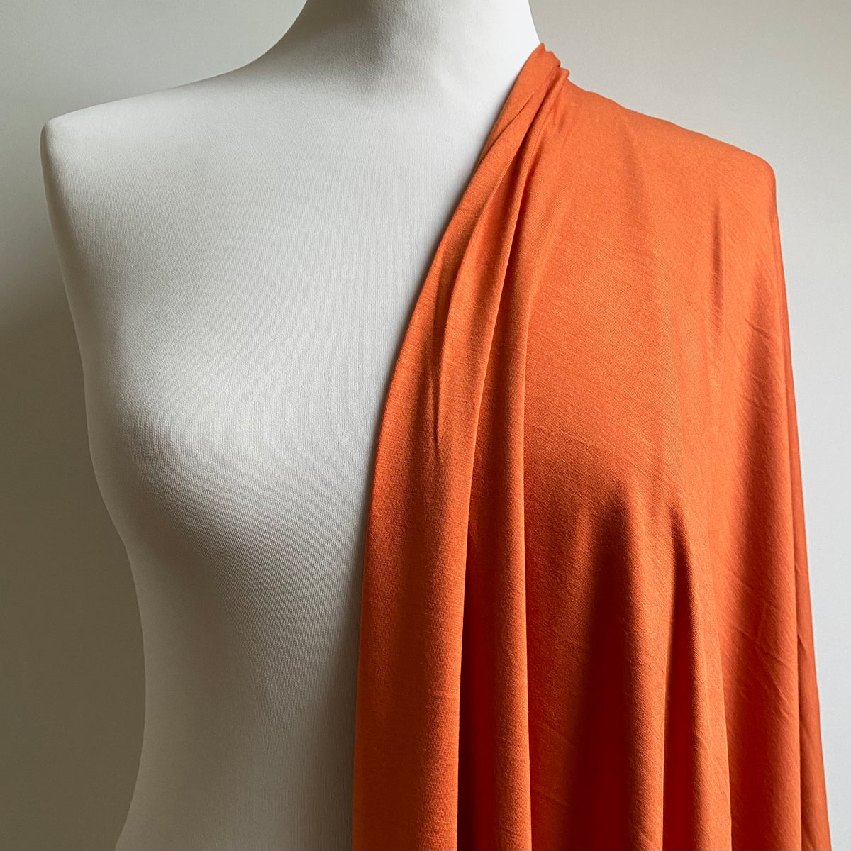 Bamboo Jersey Fabric - Orange - Priced per 0.5 metre