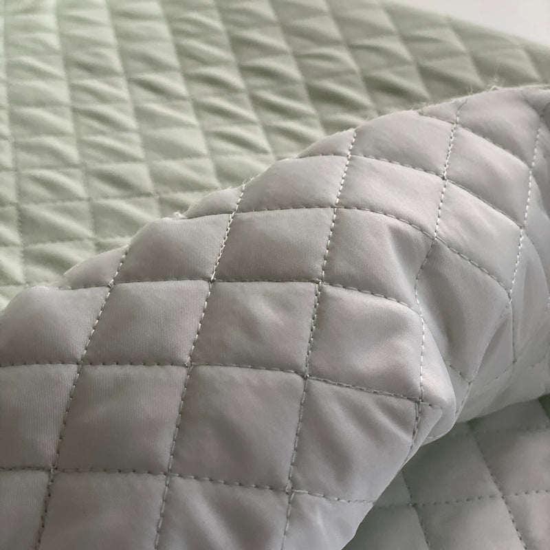 Quilted Denim Fabric - Blue Blush - Price per 0.5 metre