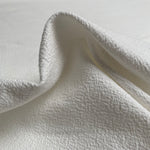 Dobby Cloque Ex-Designer Deadstock Fabric - Cream - 0.5 metre