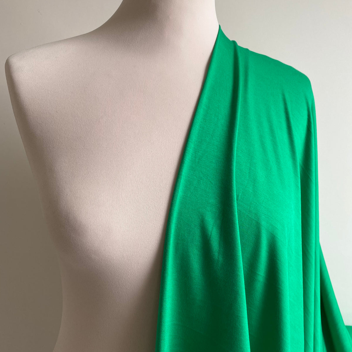 Bamboo Jersey Fabric - Emerald Green - Priced per 0.5 metre