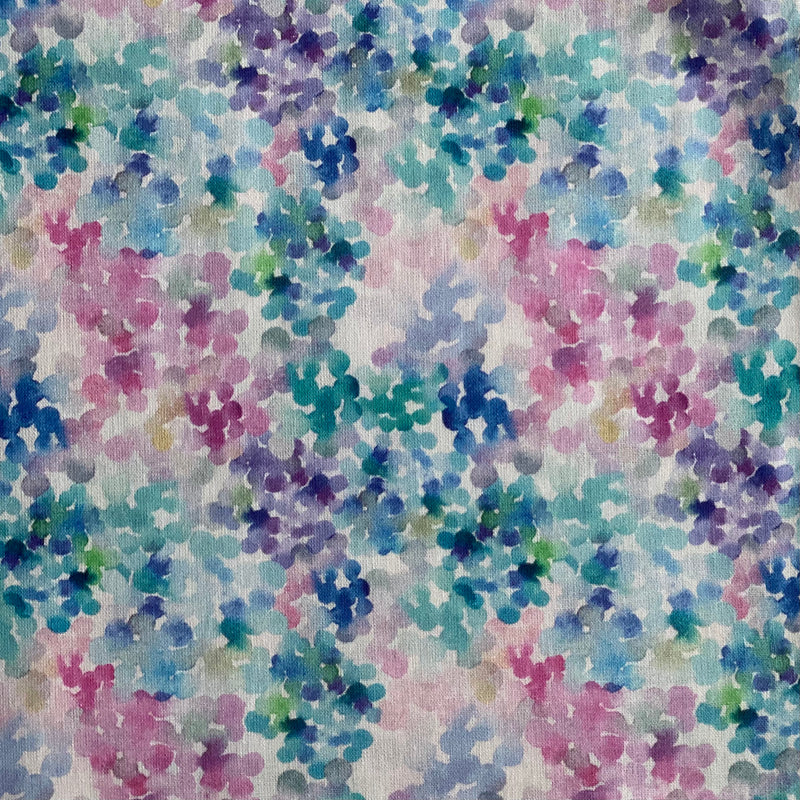 Cotton Fabric - Aquarelle Flowers - 0.5 metre