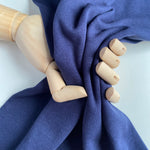Organic Cotton Tubular Ribbing - Navy - 0.5 metre