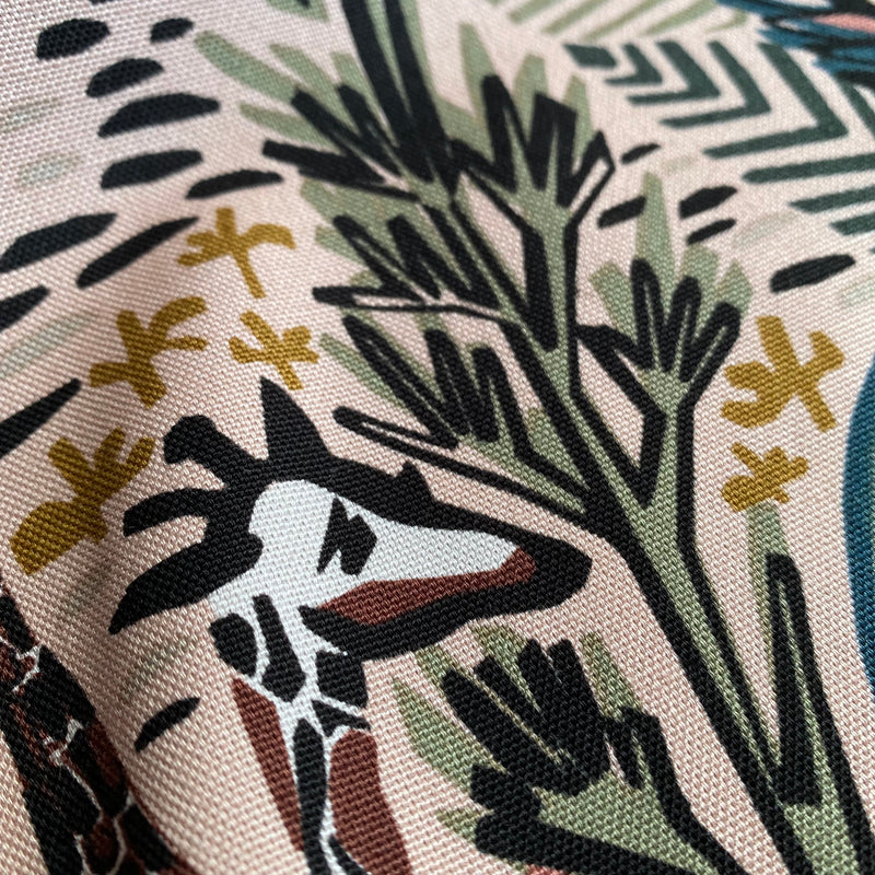 Organic Cotton Canvas by Cloud9 - Savannah Dwellers - 0.5 metre