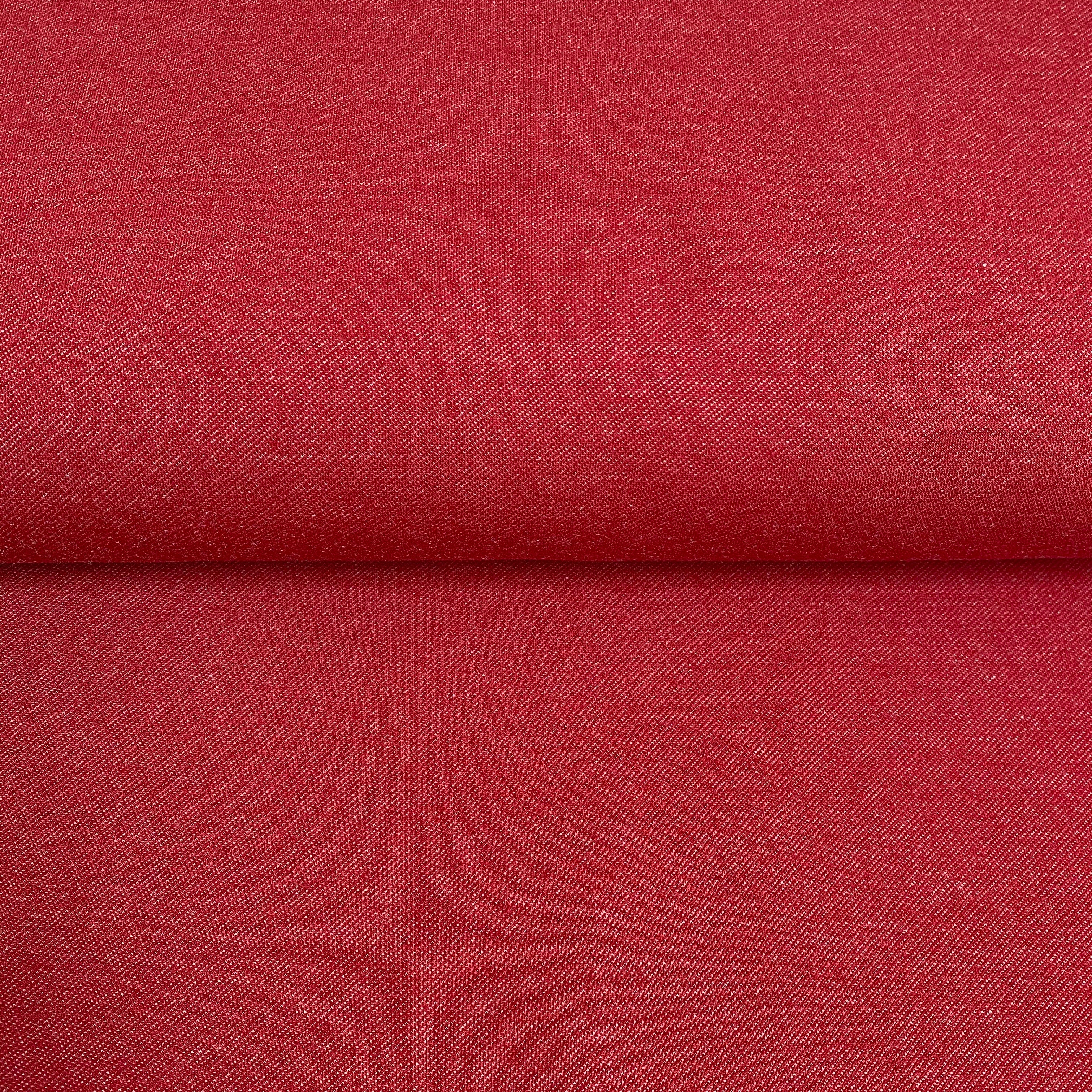 Denim Red Ditsy Print - Bloomsbury Square Dressmaking Fabric