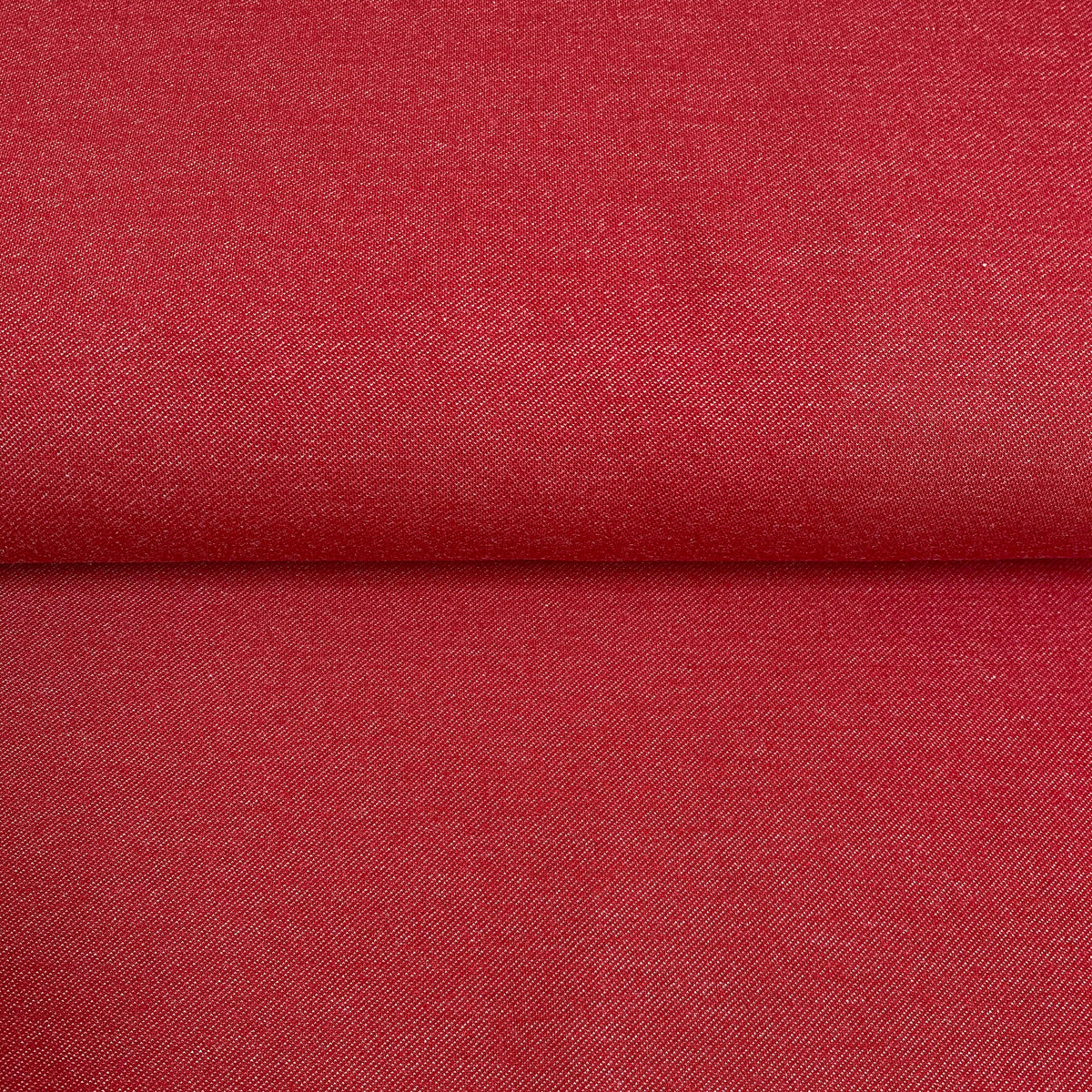 Organic Denim Look Stretch Fabric - Rumba Red - 0.5 metre