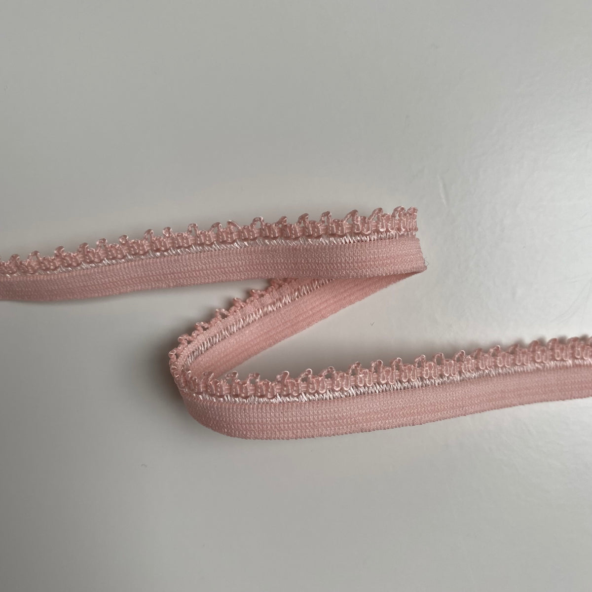 10mm Picot Elastic Trim - Pale Pink