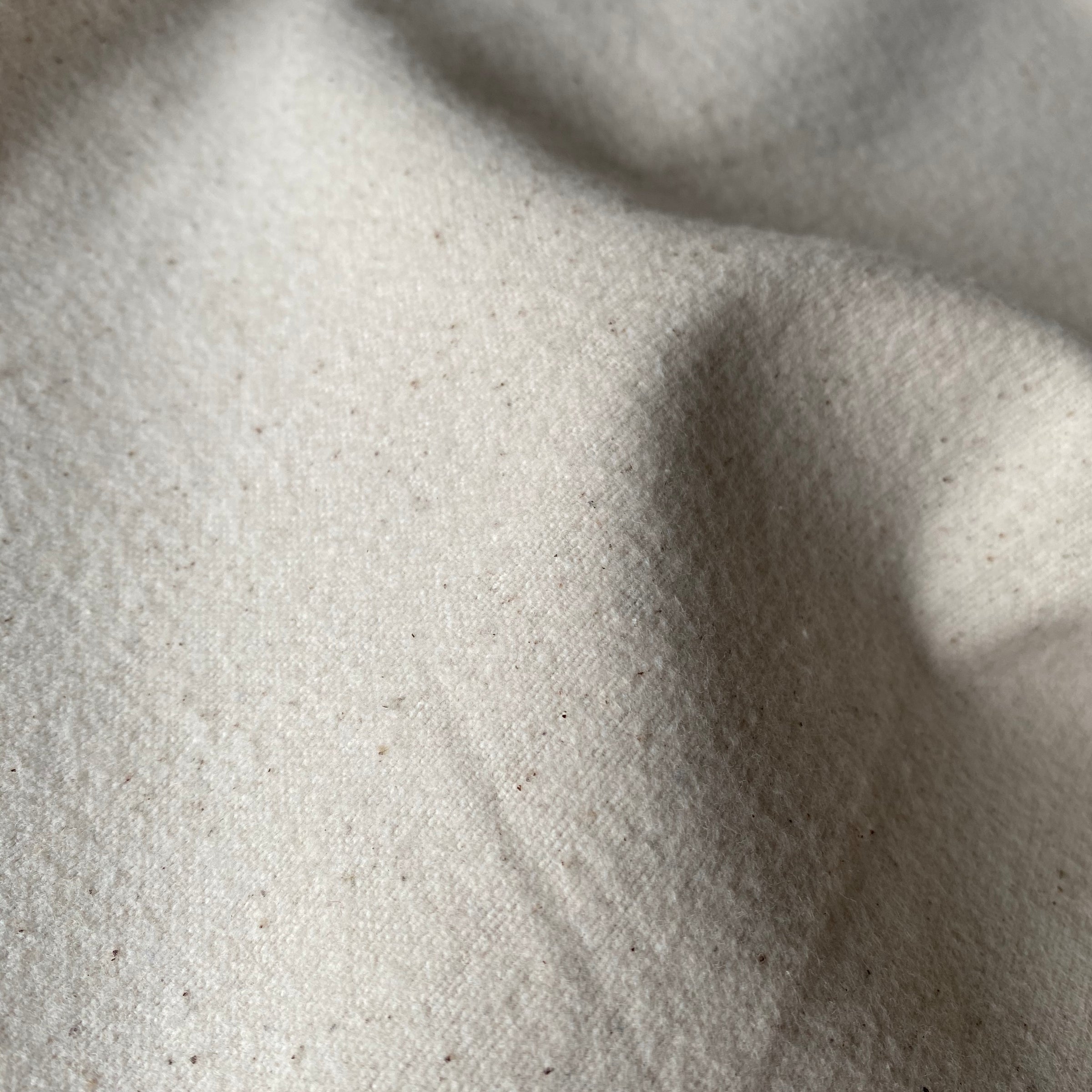 Organic Cotton Molleton Fabric - natural, unbleached - 0.5 metre