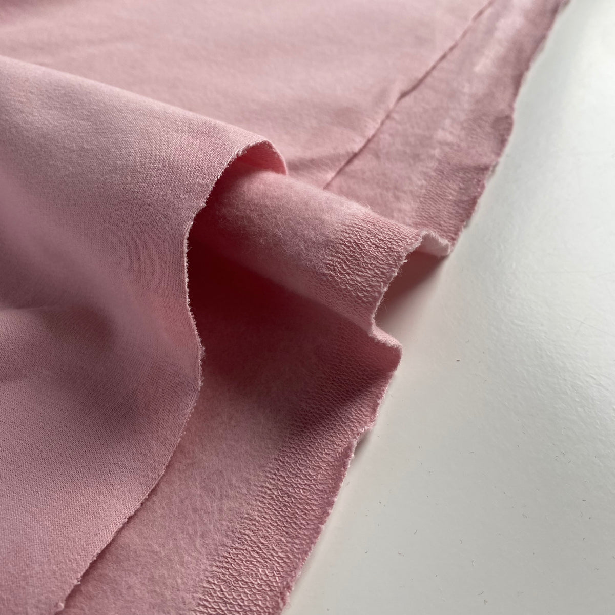 Organic Soft Sweat Jersey Knit Fabric - Blush -  0.5 metre