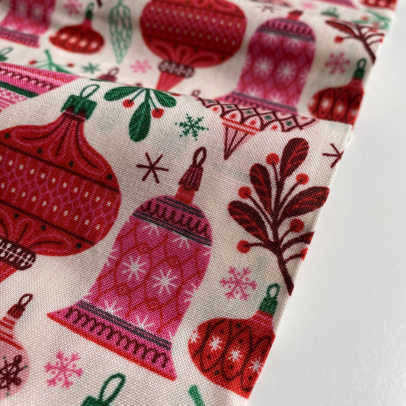 Organic Cotton by Cloud9 - Vintage Baubles - 0.5 metre