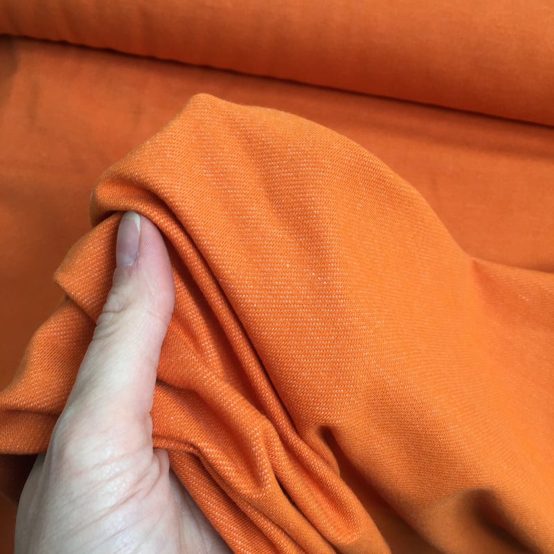 Organic Denim Look Stretch Fabric - Harvest Pumpkin - 0.5 metre