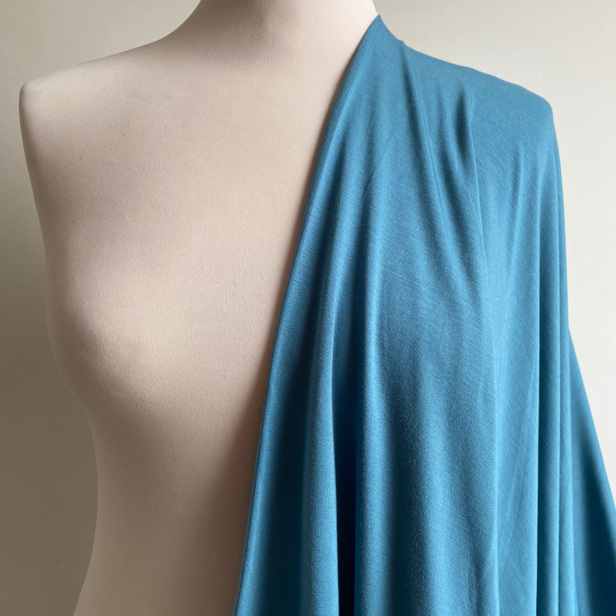 Bamboo Jersey Fabric - Steel Blue - Priced per 0.5 metre