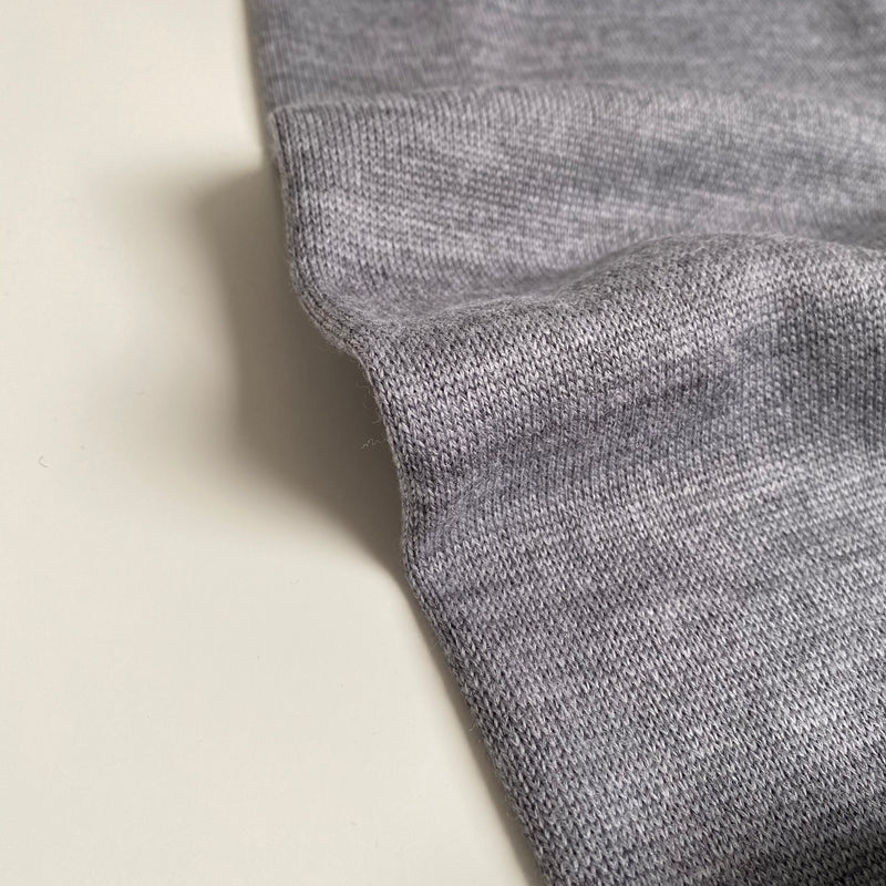 Fine Merino Knit - Ash Grey - 0.5 metre
