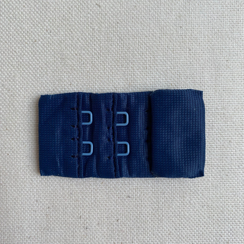 28mm Bra Hook & Eye Set - Denim Blue