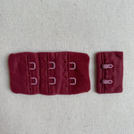 28mm Bra Hook & Eye Set - Maroon Red