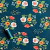Organic Cotton Poplin by Monaluna - Bouquet Teal - 0.5 metre