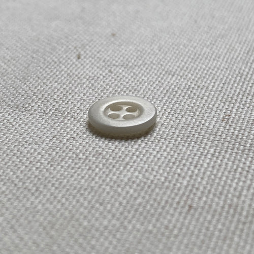 Corozo Button - Ivory White / Satin Matt (10mm)