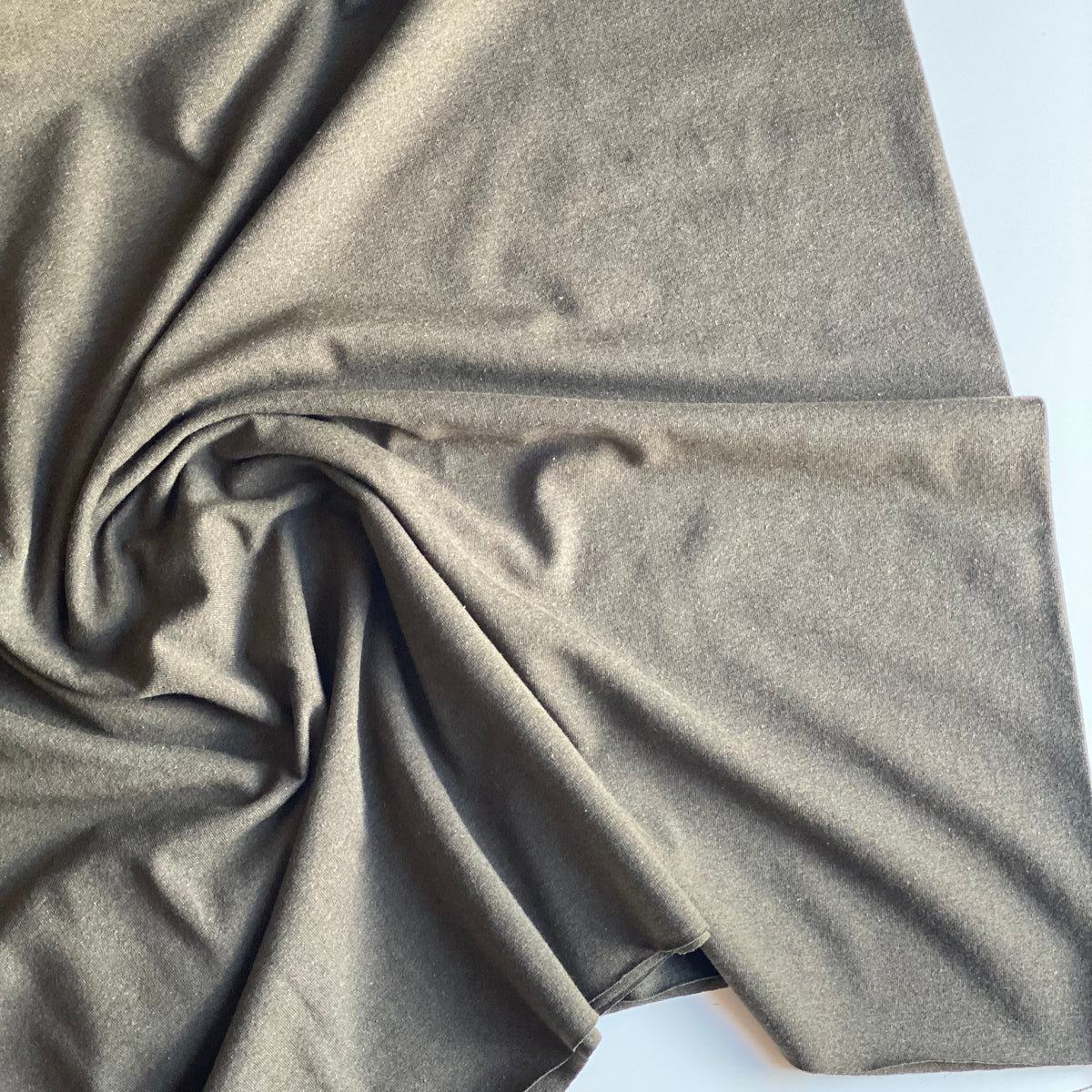 Recycled Cotton Jersey - Olive Green - 0.5 metre