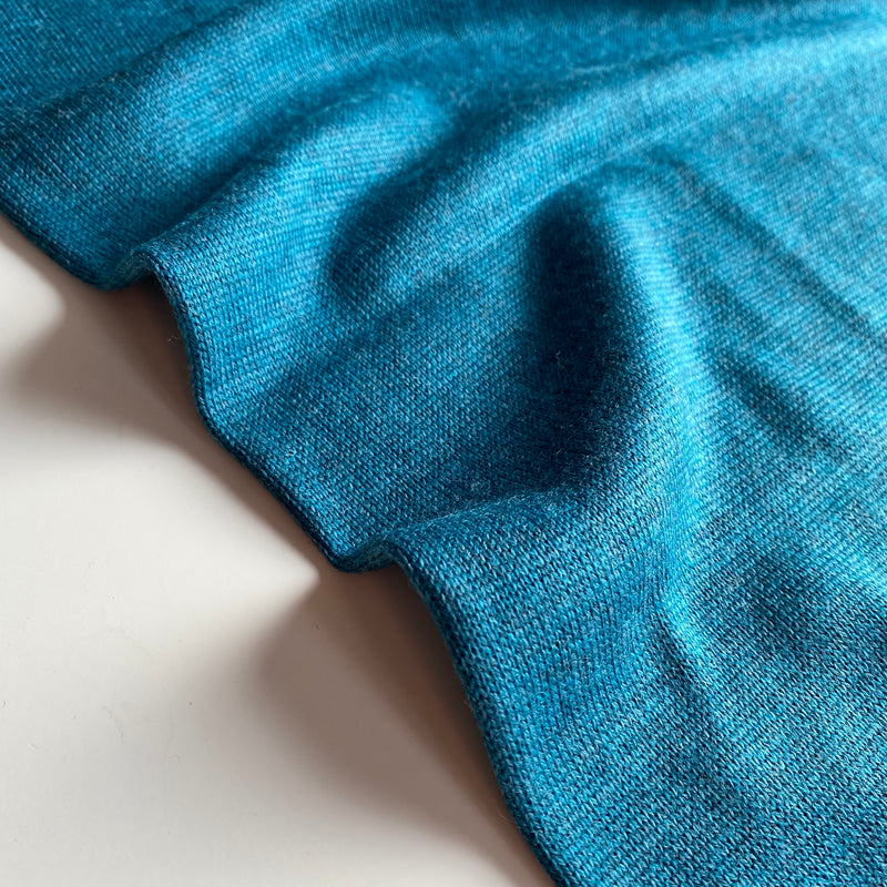 Fine Merino Knit - Petrol - 0.5 metre