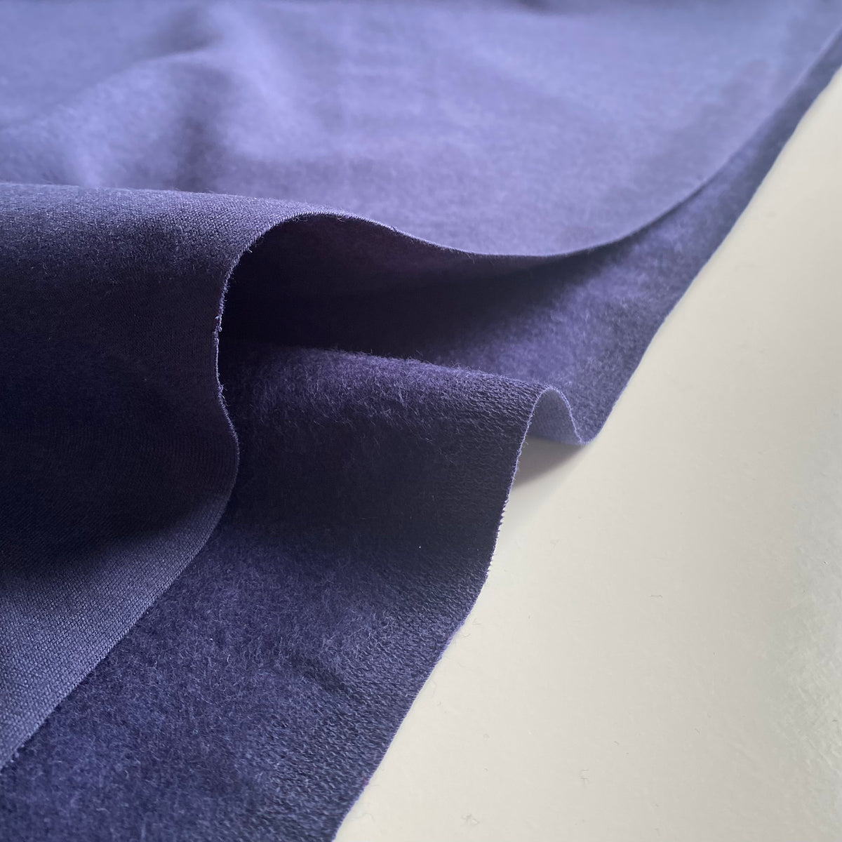 Organic Soft Sweat Jersey Knit Fabric - Navy -  Priced per 0.5 metre