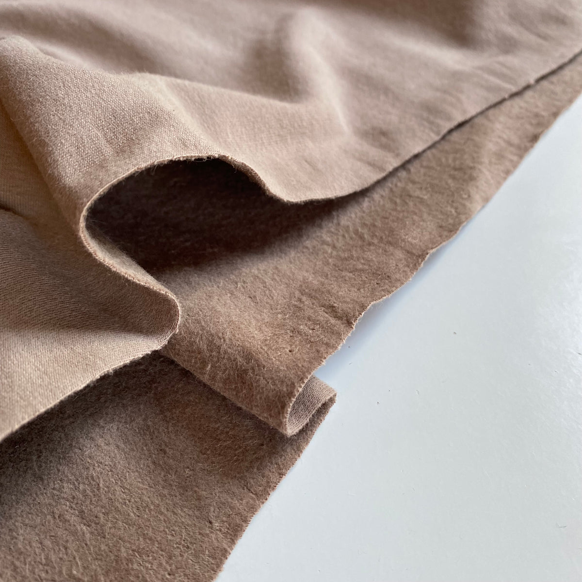 Organic Soft Sweat Jersey Knit Fabric - Taupe -  0.5 metre