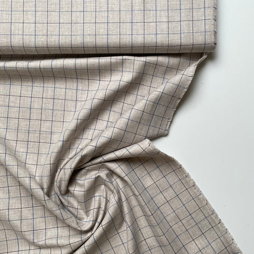 Recycled Flannel - Tartan - Sand - 0.5 metre