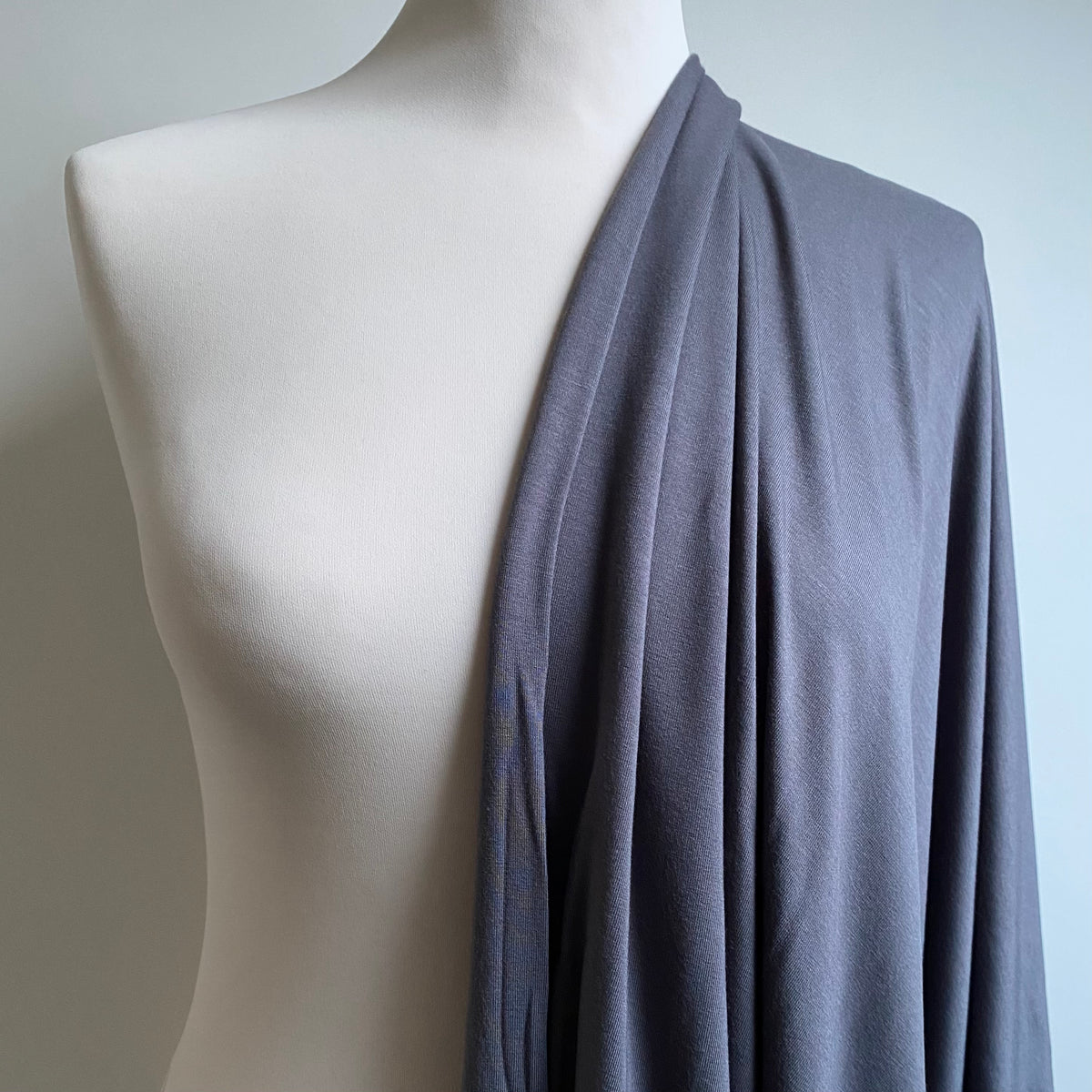 Bamboo Jersey Fabric - Grey - Priced per 0.5 metre