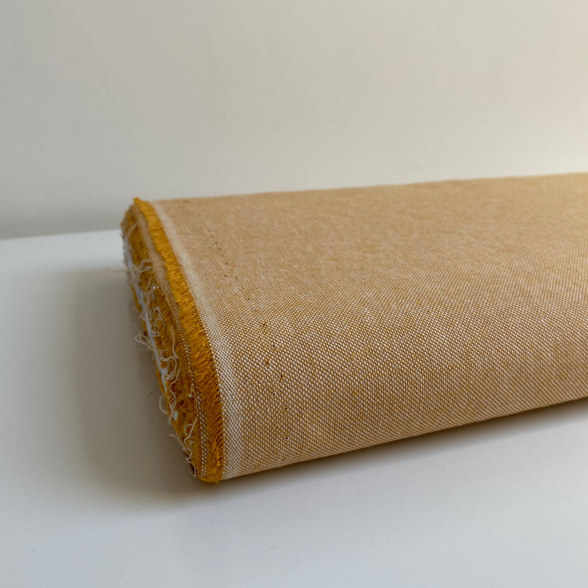 Recycled Canvas Fabric - Mustard - Priced per 0.5 metre