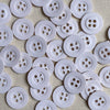 Recycled Cellulose Button - White (multiple sizes)