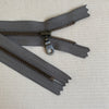 **MULTIPACK** YKK No. 3 Antique Brass Metal Zip with NATULON® Recycled Tape - Closed End - SMOKEY GREY