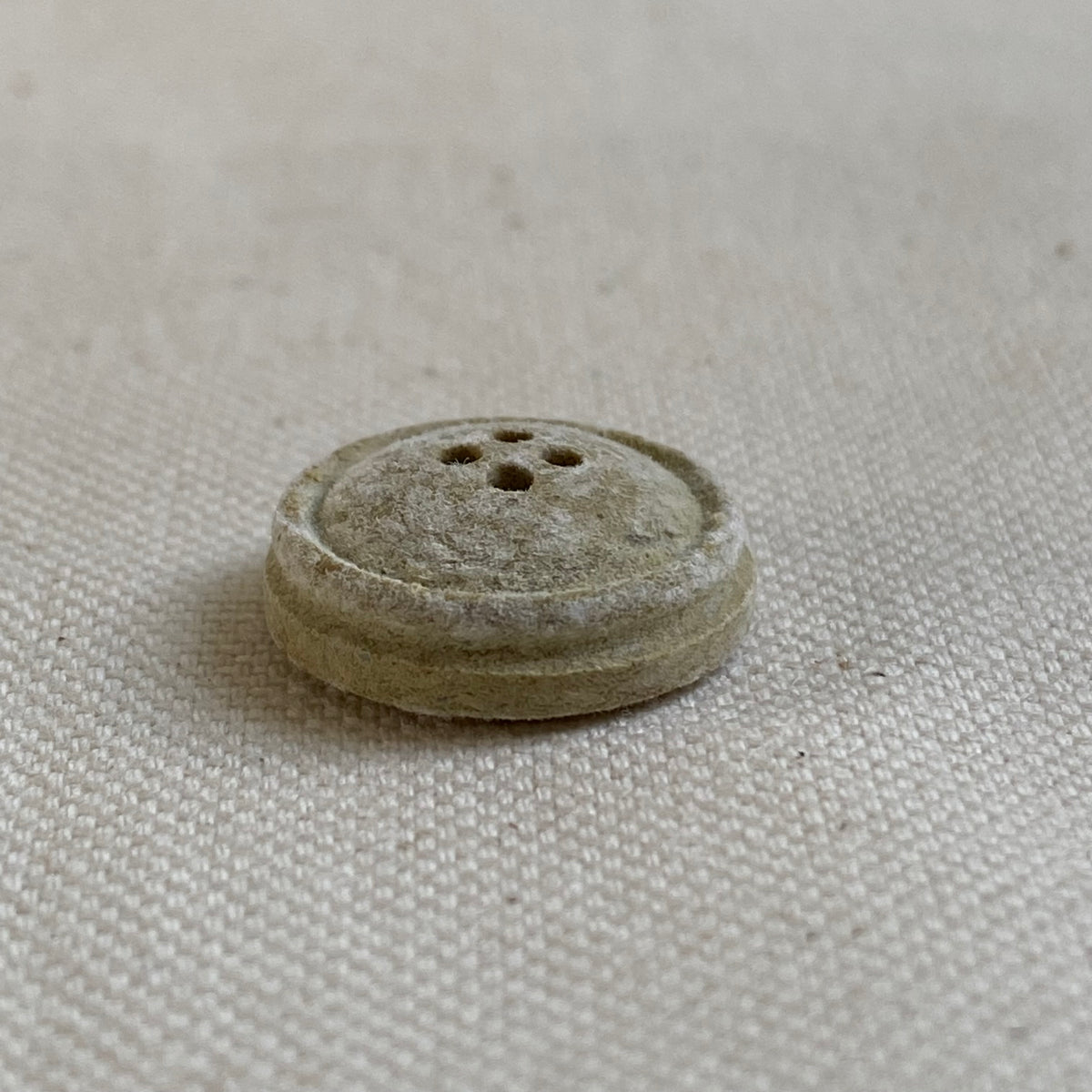 Recycled Cotton Button - Yellow Melange (18mm)