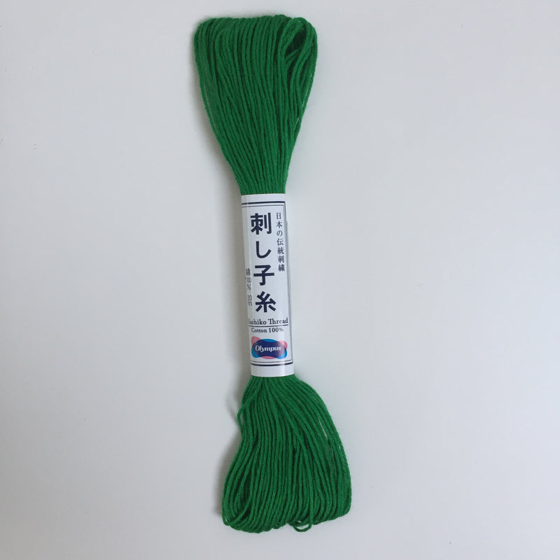 Olympus Japanese Sashiko Thread - 20m - Bright Green (#26)