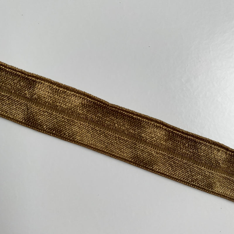 15mm Fold Over Elastic - Brown Sugar