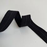 Organic Fold Over Elastic - 15mm - Available in Ecru and Black