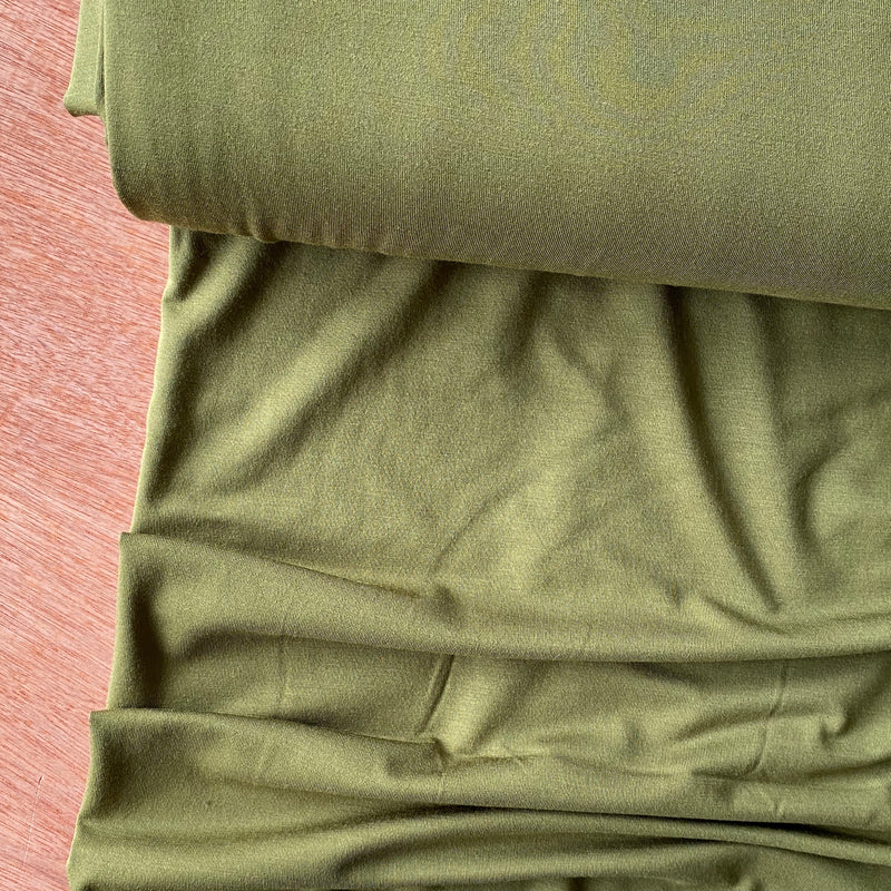 Bamboo Jersey - Olive Green - 0.5 metre