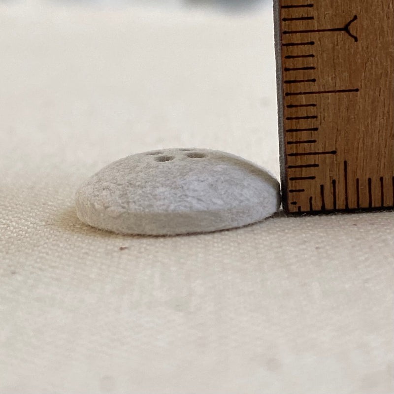 Recycled Cotton Button - White Beige Melange (18mm)