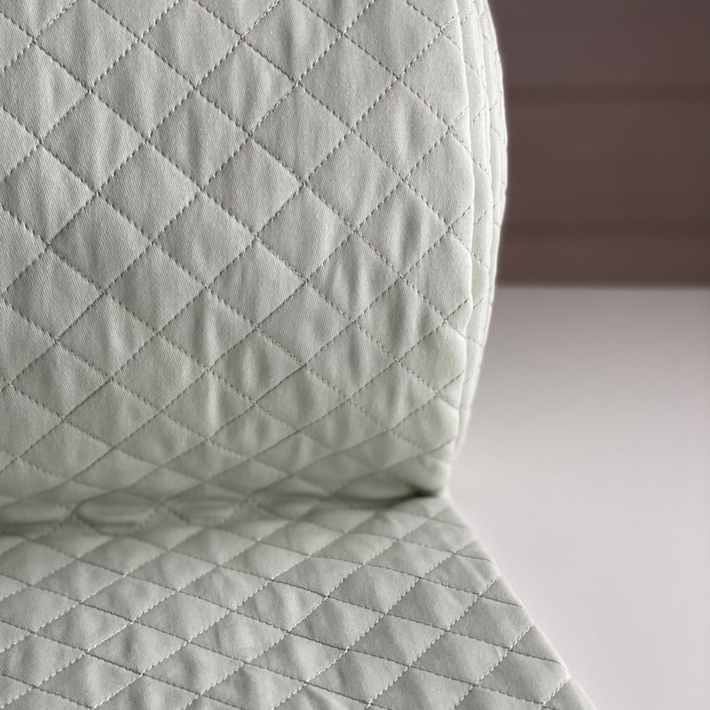 Quilted Denim Fabric - Blue Blush - Price per 0.5 metre