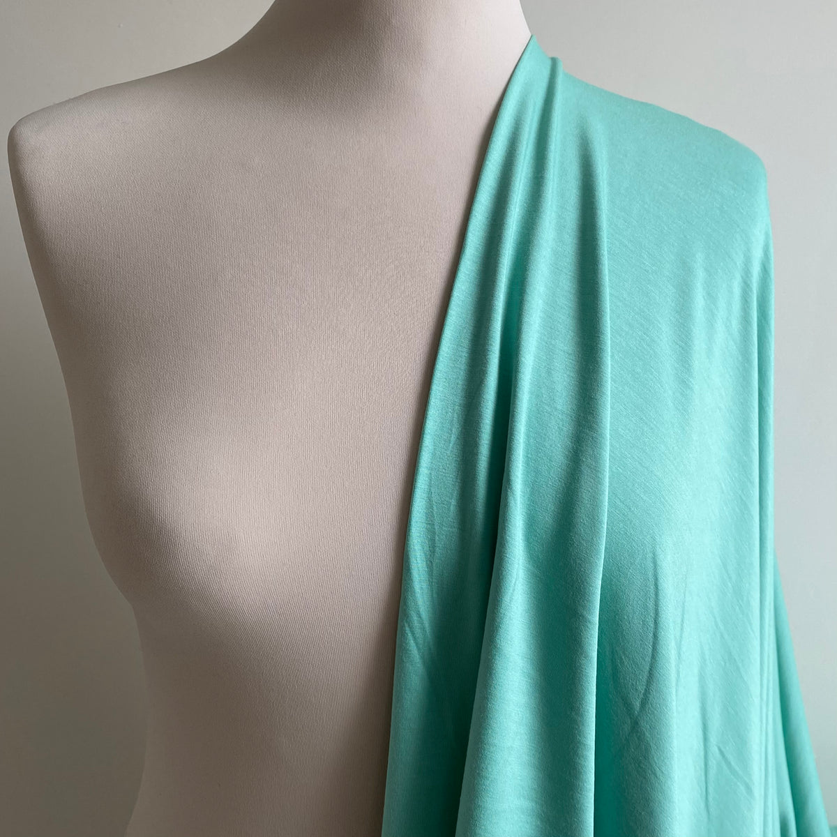 Bamboo Jersey Fabric - Mint Green - Priced per 0.5 metre