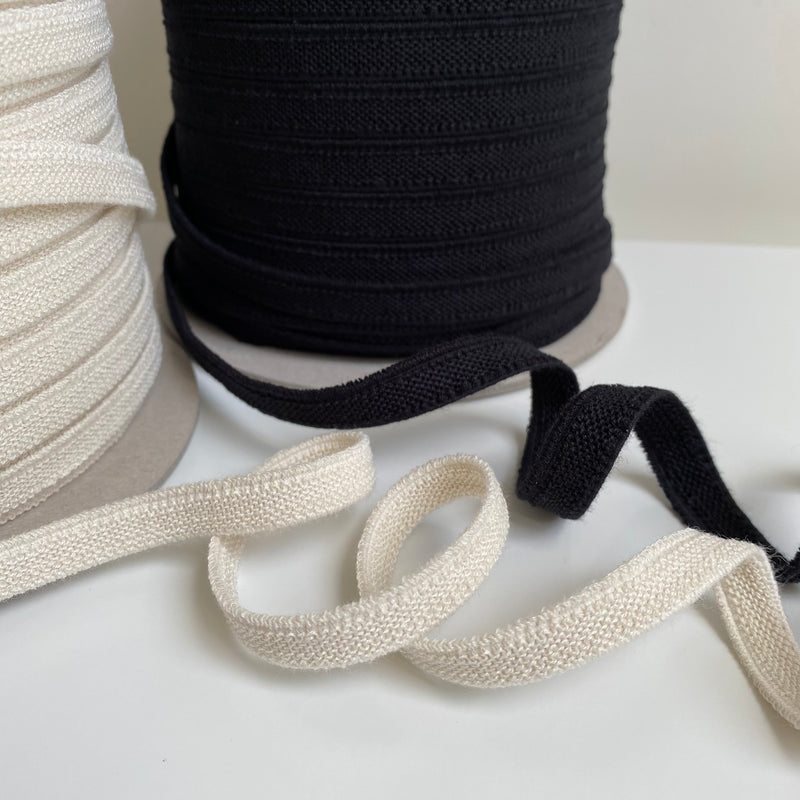 Organic Bra Strap Elastic - 11mm - Available in Ecru and Black