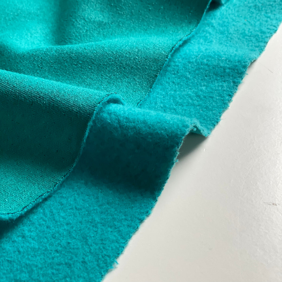 Recycled Jogging Fabric - Turquoise Melange - Priced per 0.5 metre