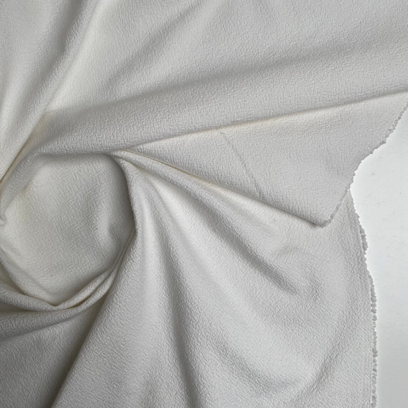 Dobby Cloque Ex-Designer Deadstock Fabric - Cream - 0.5 metre
