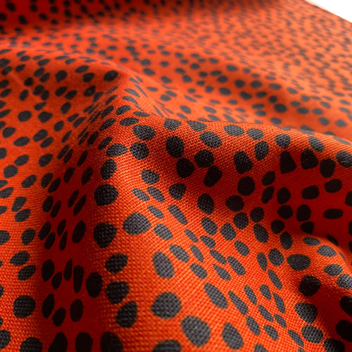 Cotton Canvas - Dotty Orange - 0.5 metre