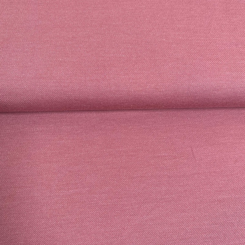 Organic Denim Look Stretch Fabric - Dusky Pink - 0.5 metre