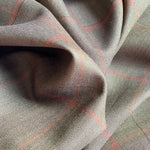 Windowpane Wool Stretch Suiting Ex-Designer Fabric - Priced per 0.5 metre