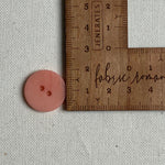 Corozo Button - Pink Lobster / Satin Matt (multiple sizes)