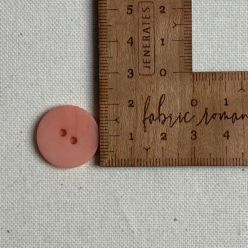 Corozo Button - Pink Lobster / Satin Matt (multiple sizes)