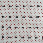 Silk Chiffon Deadstock Fabric by Ratti - White, Red Polka Dot - 0.5 metre