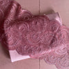 Stretch Lace with ROICA™ EF - Art Deco, Dusky Rose - 18cm wide