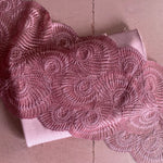 Stretch Lace with ROICA™ EF - Art Deco, Dusky Rose - 18cm wide