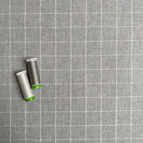 Recycled Flannel - Tartan - Light Grey - 0.5 metre