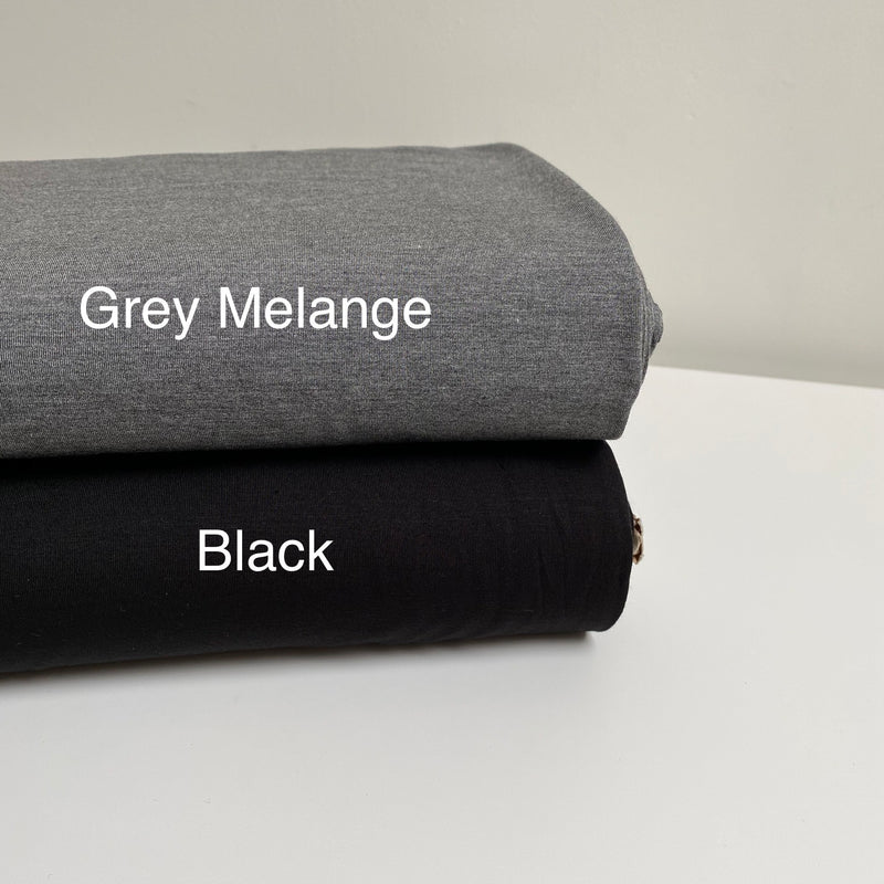 Bamboo Jersey - Black - 0.5 metre